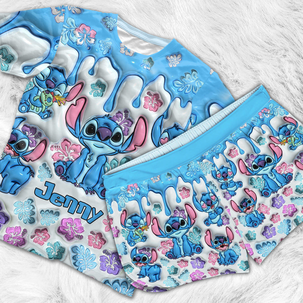 Personalized Ohana All Over Shirt & Shorts Set for Family All Over Shirt & Women Shorts GradoCreations