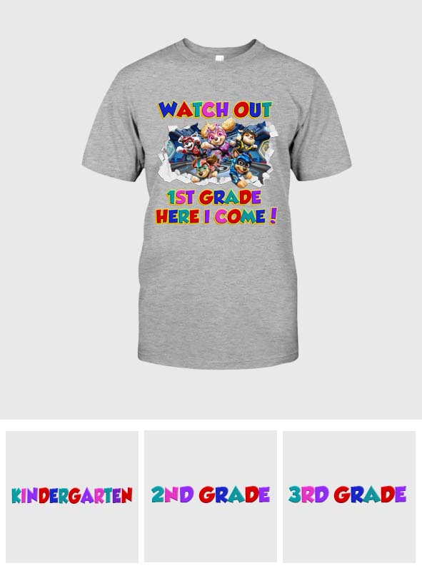 Personalized Kids T-Shirt with Watch Out Design for Back to School Kid Shirt GradoCreations