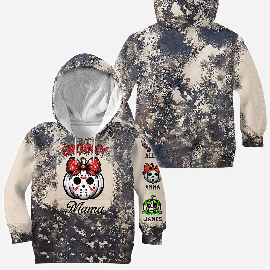 Personalized Spooky Mama All Over Shirt for Mom | Custom Name Gift All Over Shirt GradoCreations