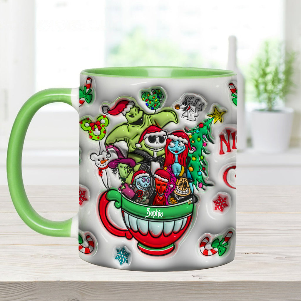 Personalized Merry Grinchmas Accent Mug with Custom Name for Holiday Gifts Accent Mug GradoCreations
