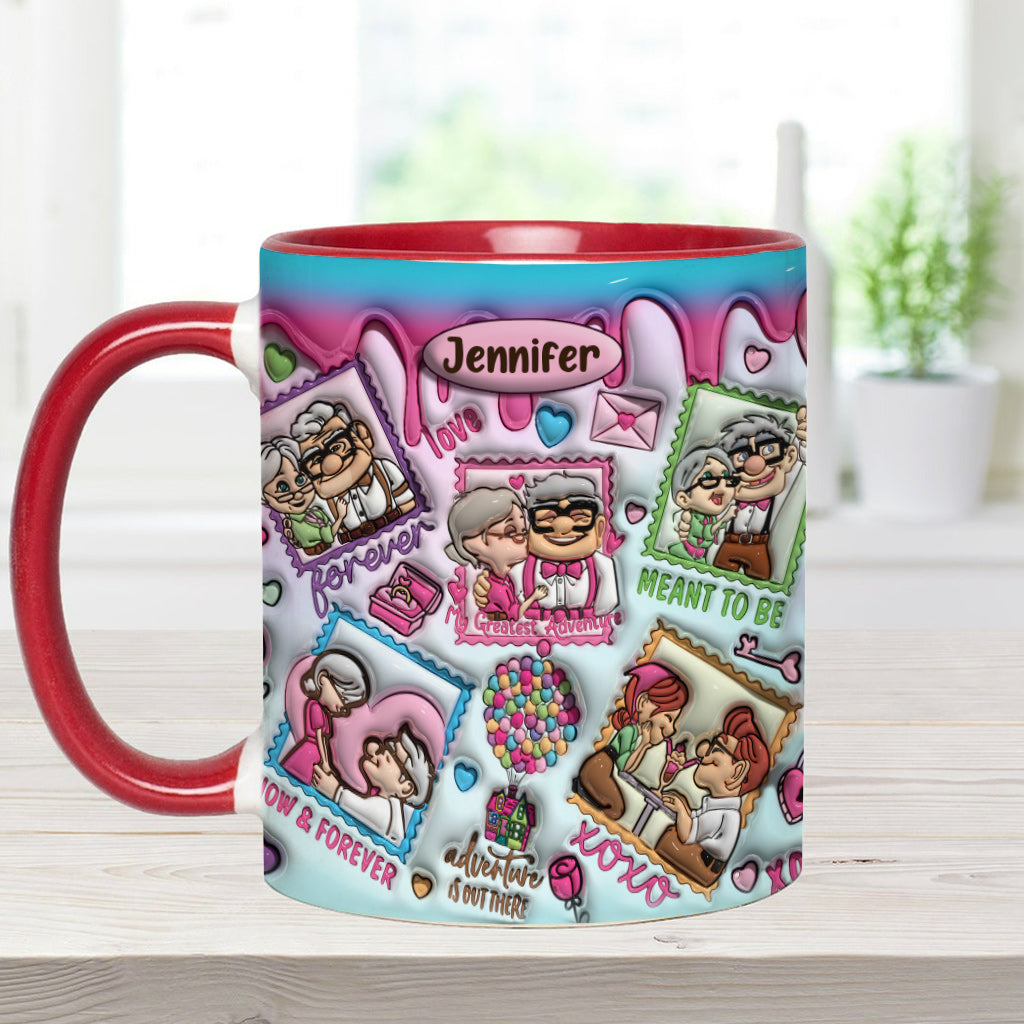 Personalized Two-Tone Accent Mug Custom Name Gift for Couples Accent Mug GradoCreations