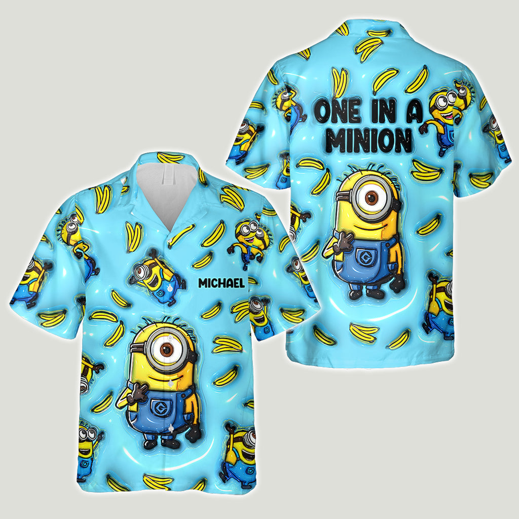 Personalized Minion Hawaiian Shirt Custom Name Gift for Him Hawaiian Shirt GradoCreations