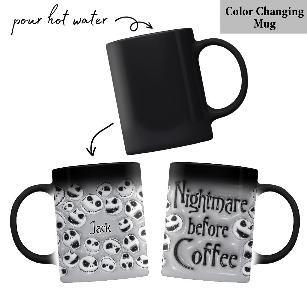 Personalized Nightmare Before Coffee Mug with Custom Name Mug GradoCreations
