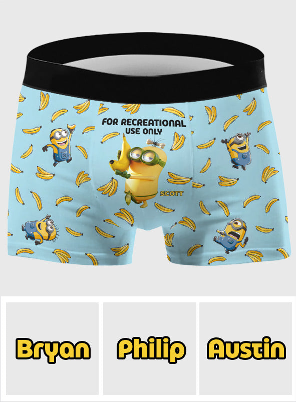 Personalized Men's Boxer Briefs with Fun Minion Design for Recreational Use Men Boxer Briefs GradoCreations