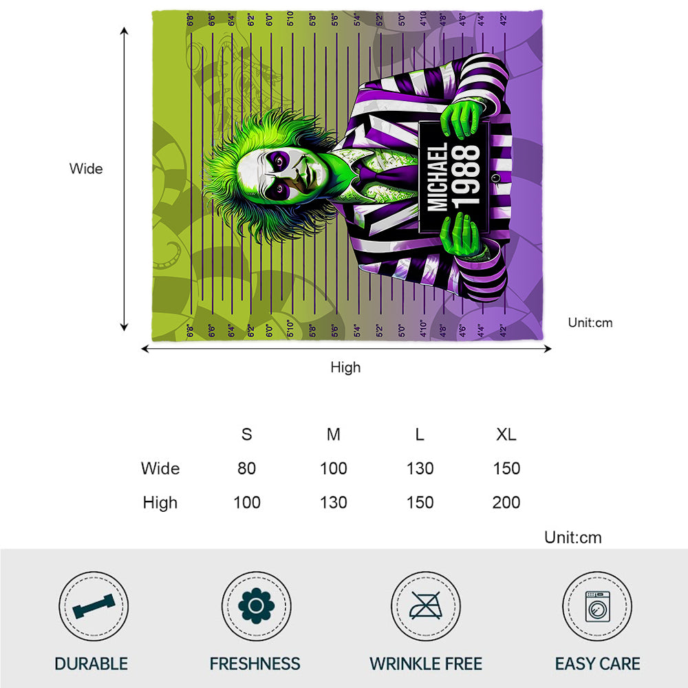 Funny Personalized Blanket with Mugshot Design for All Occasions Blanket GradoCreations