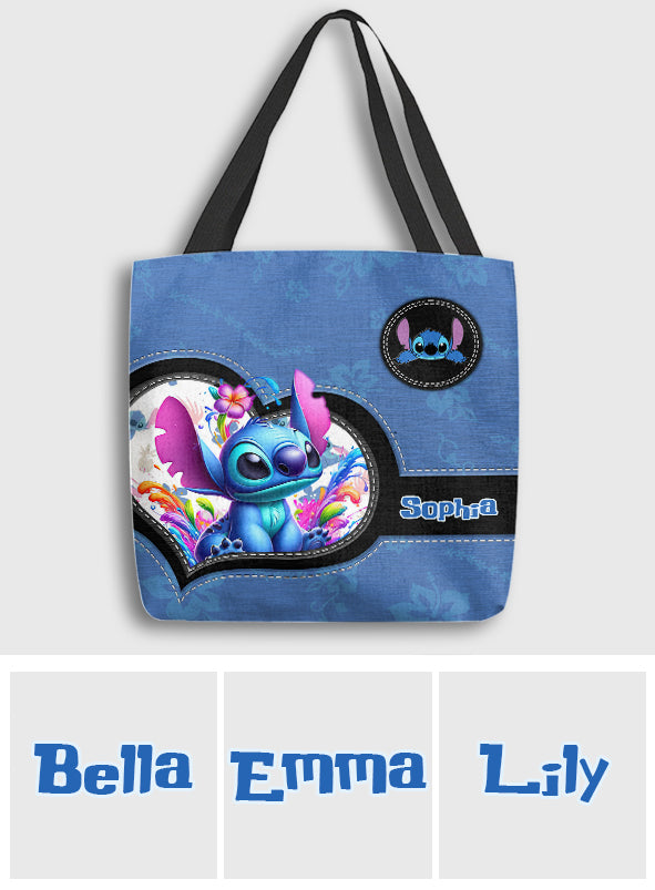 Personalized Blue Ohana Tote Bag Custom Name Gift for Mom Tote Bag GradoCreations
