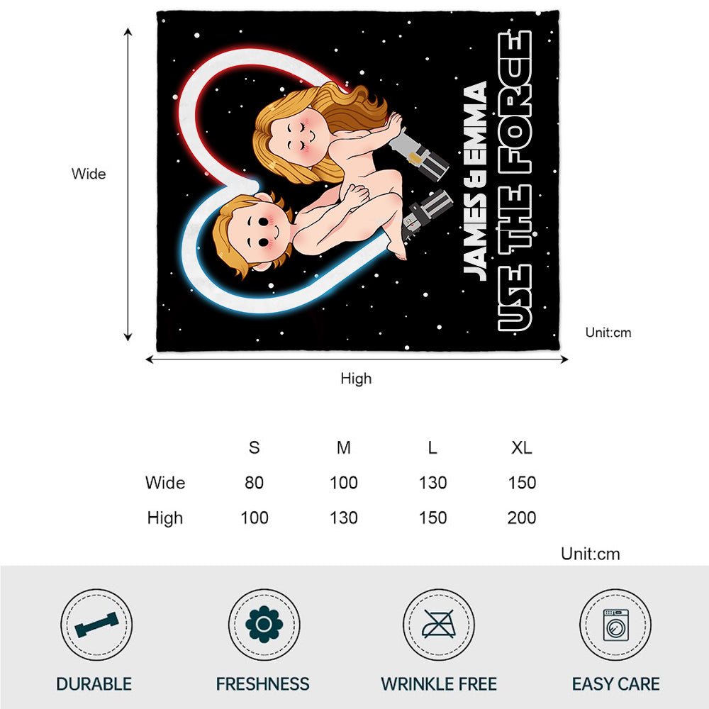 Personalized The Force Blanket Custom Name Romantic Gift Blanket GradoCreations