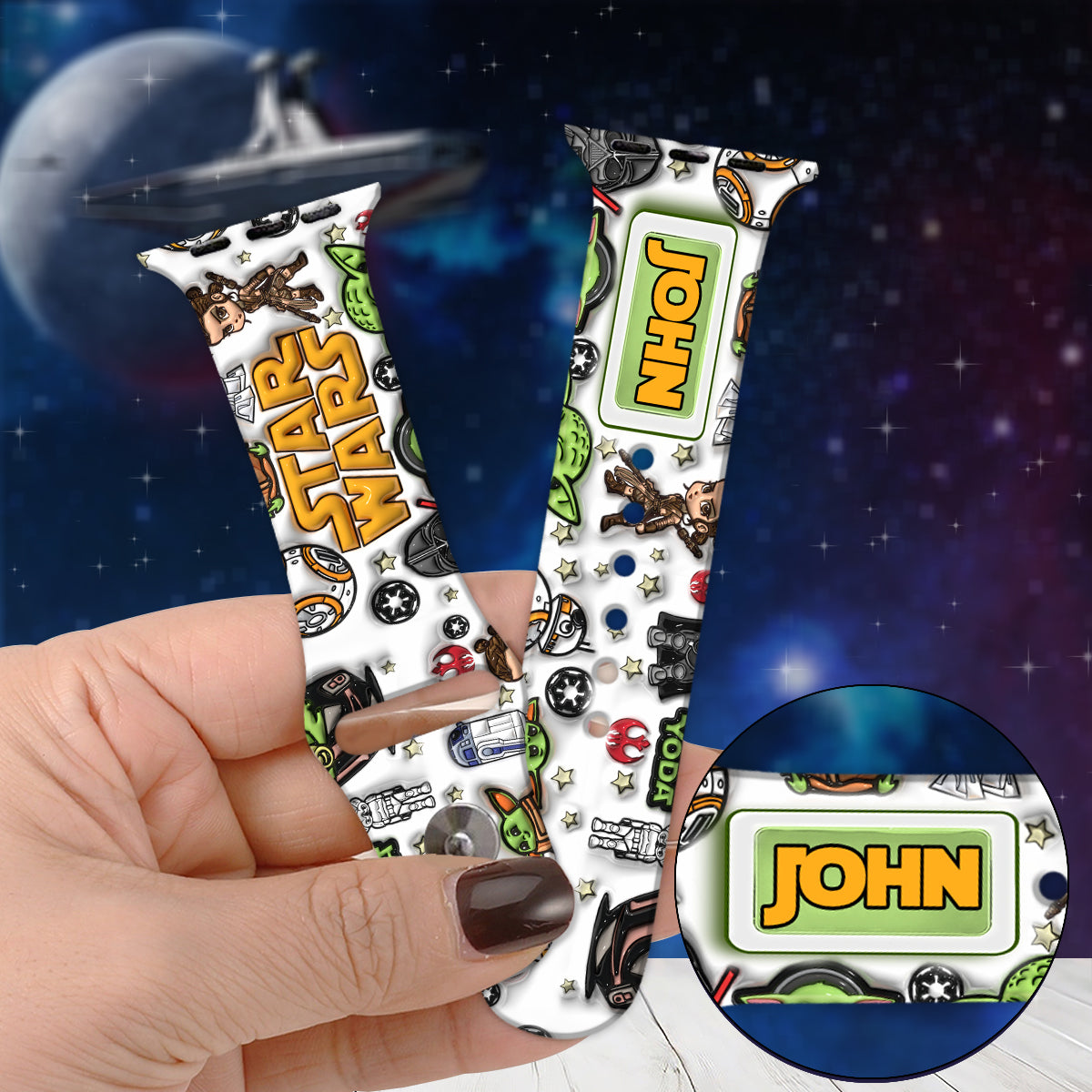 Personalized Star Wars Apple Watch Band Custom Name Gift Apple Watch Band GradoCreations