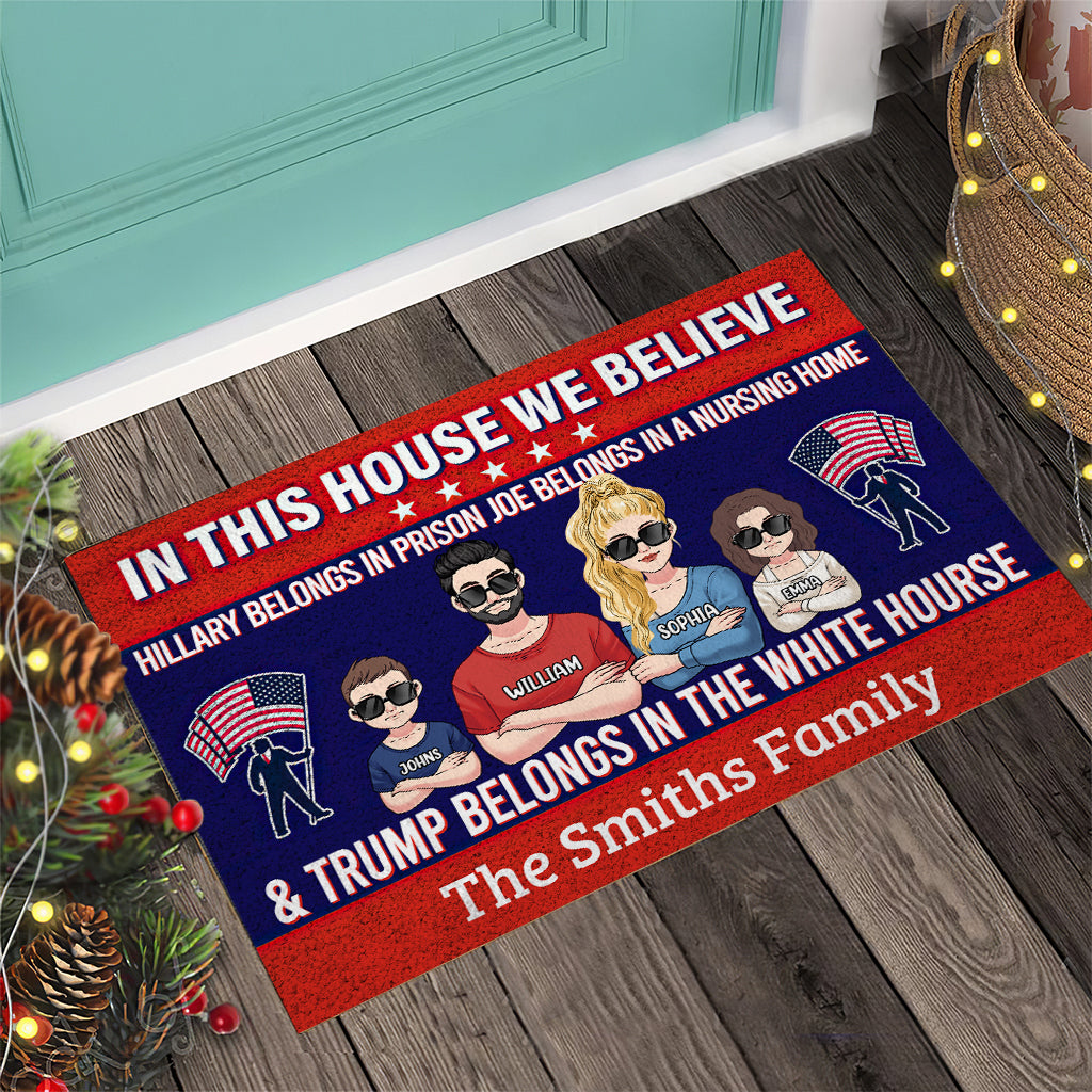 Custom Family Doormat with Personalized Text for Front Entry Doormat GradoCreations
