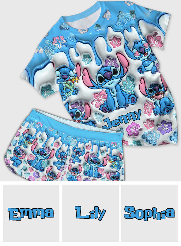 Personalized Ohana All Over Shirt & Shorts Set for Family All Over Shirt & Women Shorts GradoCreations