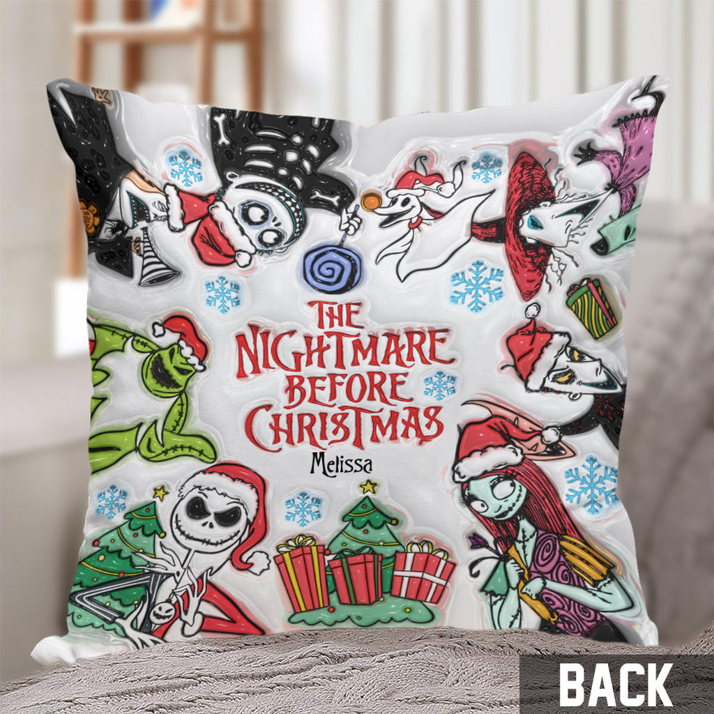 Personalized Nightmare Before Christmas Throw Pillow Gift Throw Pillow GradoCreations