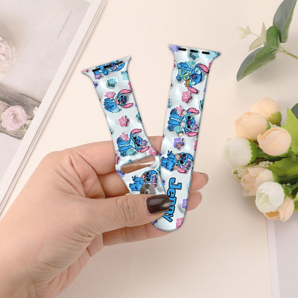 Personalized Stitch Apple Watch Band Custom Name Gift for Her Apple Watch Band GradoCreations