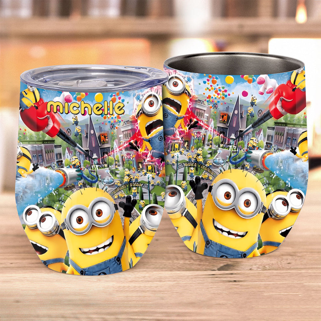 Personalized Minions Wine Tumbler Custom Name Gift Idea Wine Tumbler GradoCreations