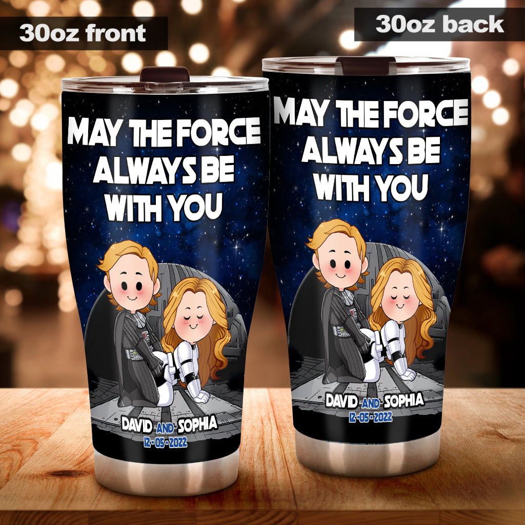 Personalized Star Wars Tumbler May The Force Be With You Gift for Couples Tumbler GradoCreations