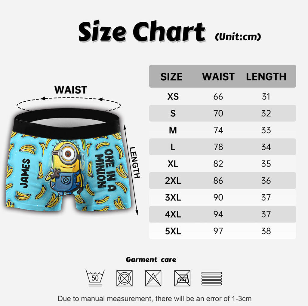 Personalized Men's Boxer Briefs with Minion Design Gift Men Boxer Briefs GradoCreations
