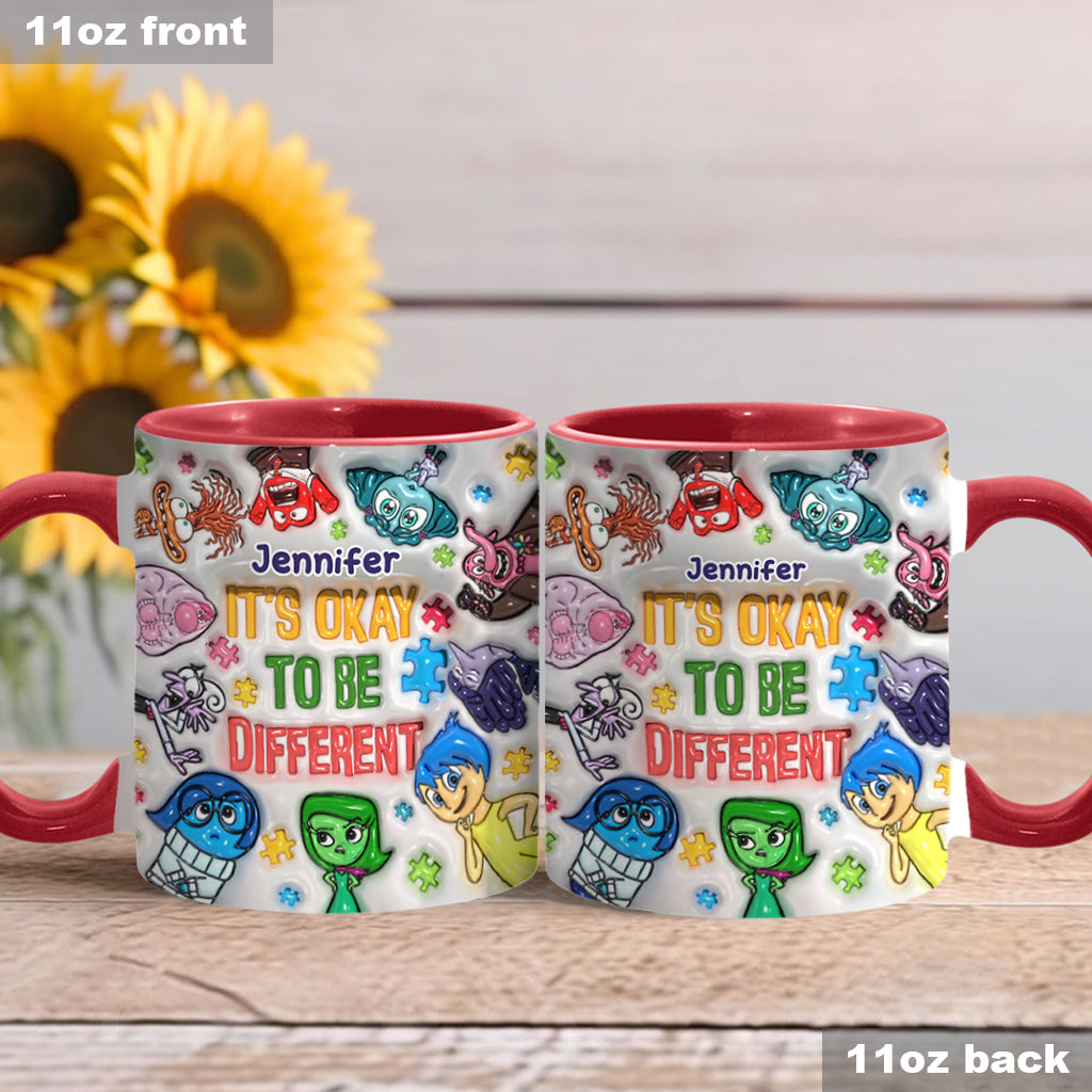 Personalized Autism Awareness Accent Mug Custom Name Gift for Kids Accent Mug GradoCreations