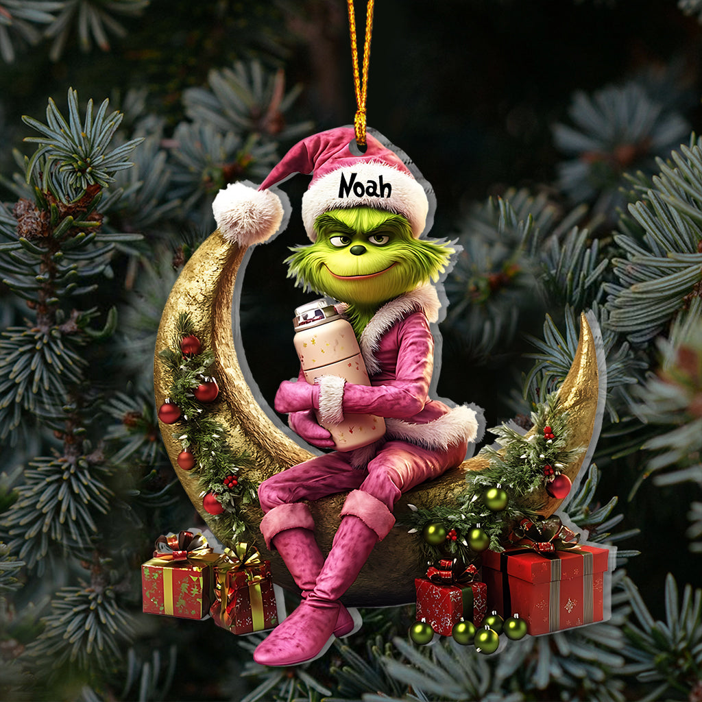 Personalized Naughty Green Lady Christmas Ornament Custom Name Gift Ornament GradoCreations