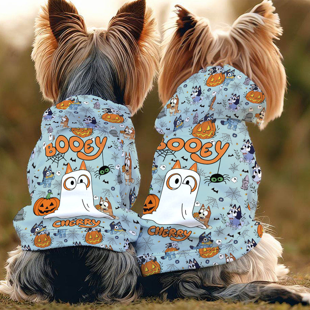 Personalized Halloween Dog Hoodie Cute Booey Design for Pets Pet Hoodie GradoCreations