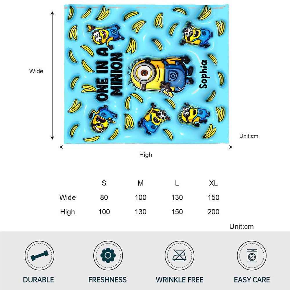 Personalized One In A Minion Blanket Custom Name Gift Blanket GradoCreations