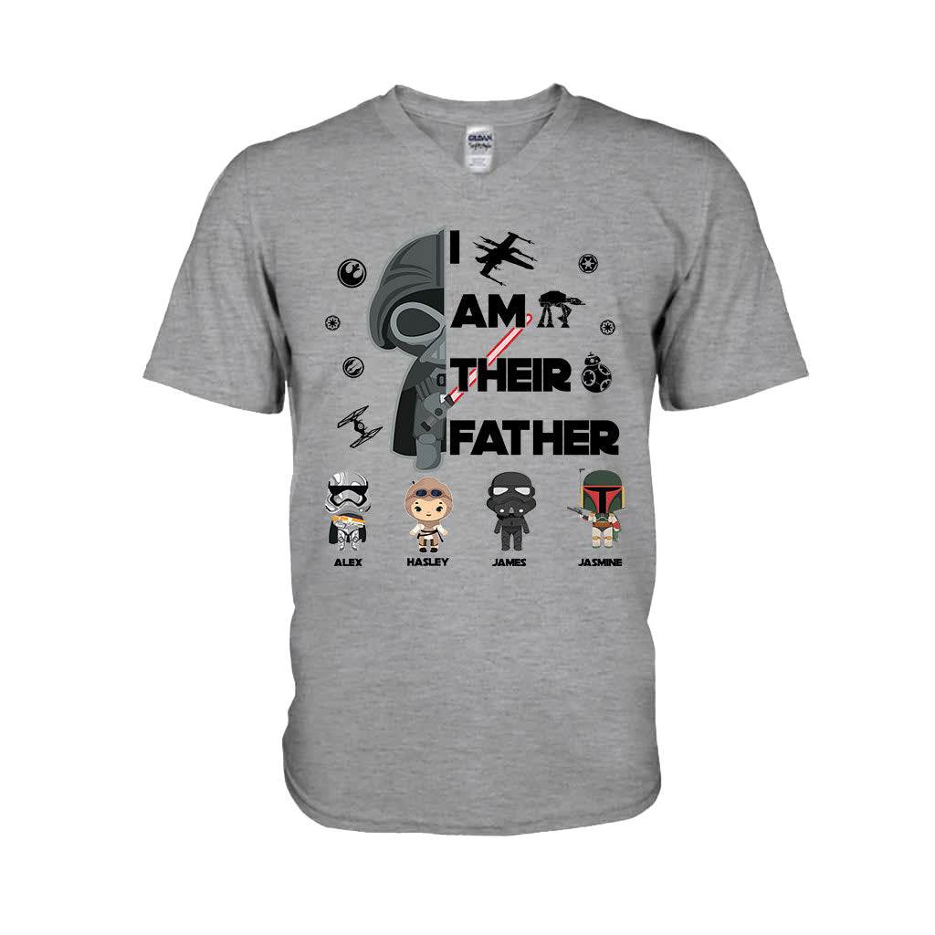 Personalized Star Wars T-Shirt & Hoodie Gift for Dad | Custom Names T-shirt & Hoodie GradoCreations