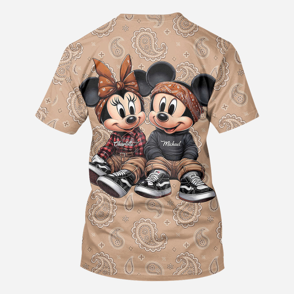 Personalized All Over Shirt Cute Mouse Couple Gift for Anniversary All Over Shirt GradoCreations