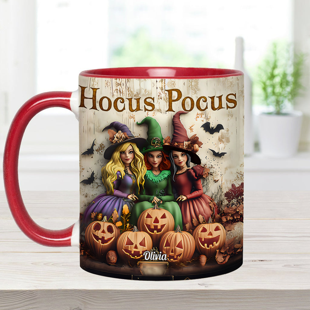 Personalized Hocus Pocus Witches Accent Mug Custom Name Gift Accent Mug GradoCreations