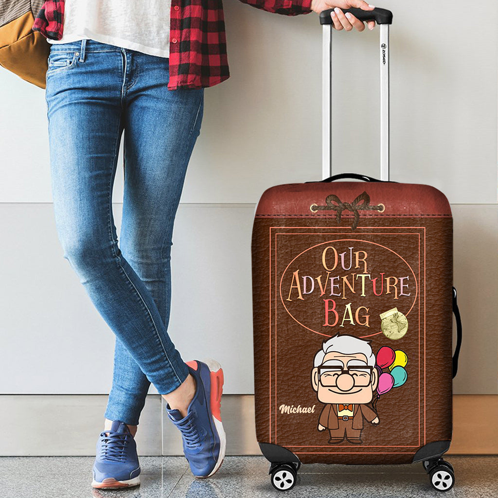 Personalized Adventure Luggage Cover Custom Name Travel Gift Luggage Cover GradoCreations
