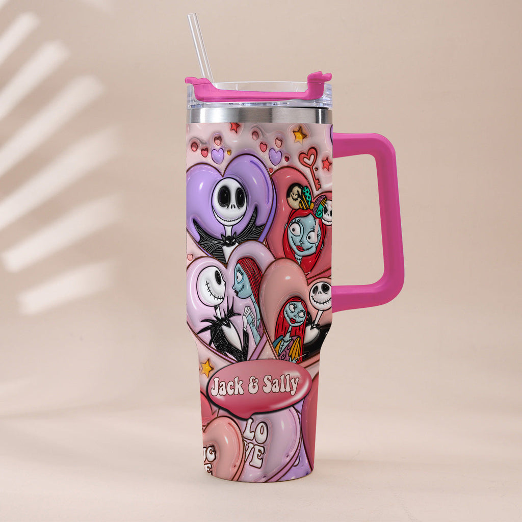 Personalized Tumbler With Handle for Couples | Unique Gift Idea Tumbler With Handle GradoCreations