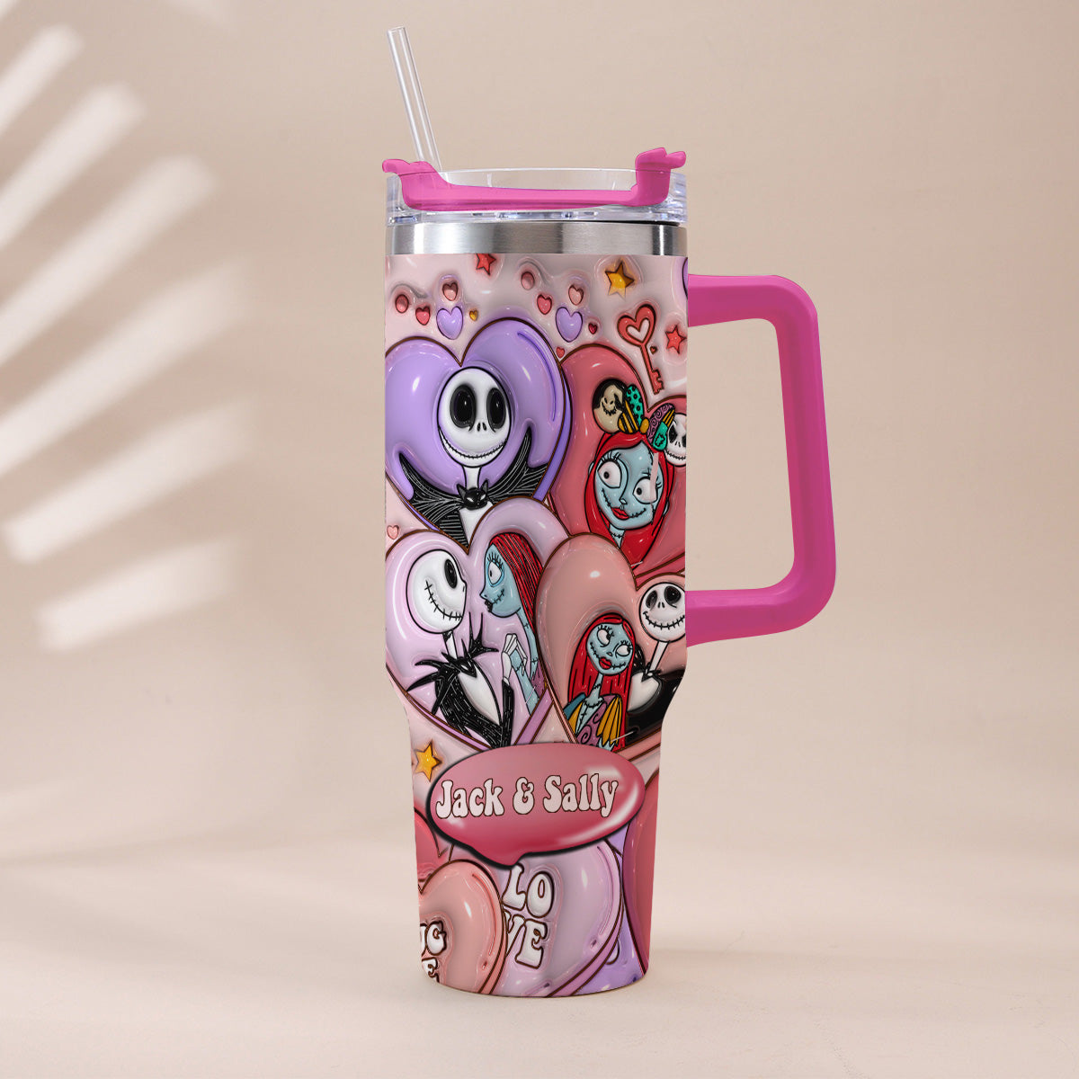 Personalized Tumbler With Handle for Couples | Unique Gift Idea Tumbler With Handle GradoCreations