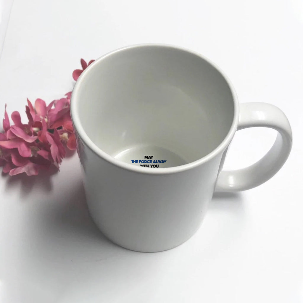 Personalized Hidden Message Coffee Mug with Custom Name - May The Force Be With You Gift Hidden Message Mug GradoCreations