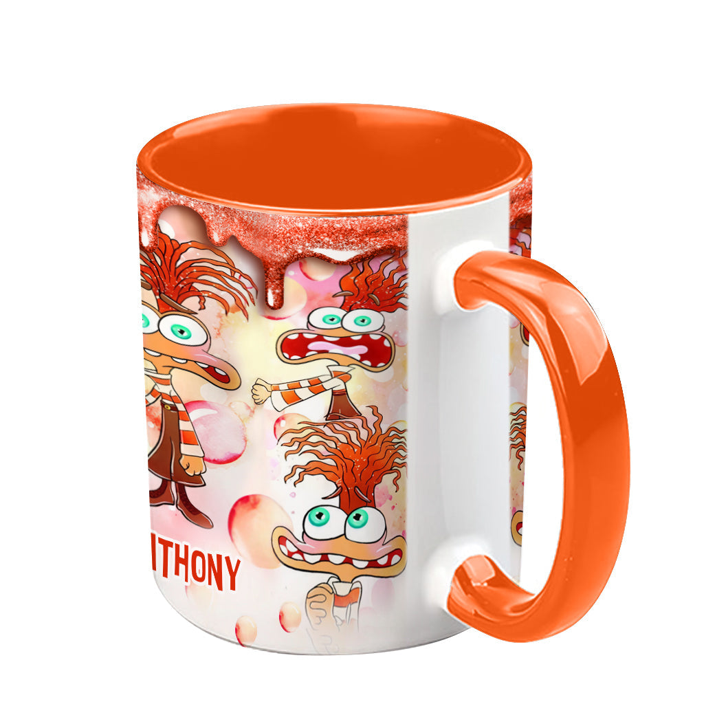 Personalized Two-Tone Accent Mug Custom Name Gift Accent Mug GradoCreations