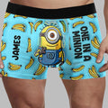 Personalized Men's Boxer Briefs with Minion Design Gift Men Boxer Briefs GradoCreations