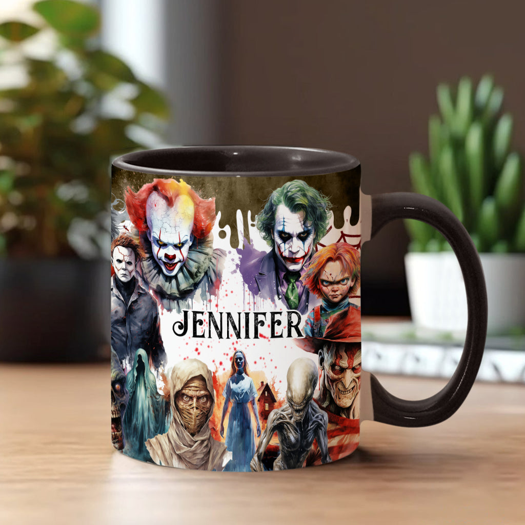Personalized Horror-Themed Accent Mug Custom Name Gift Accent Mug GradoCreations