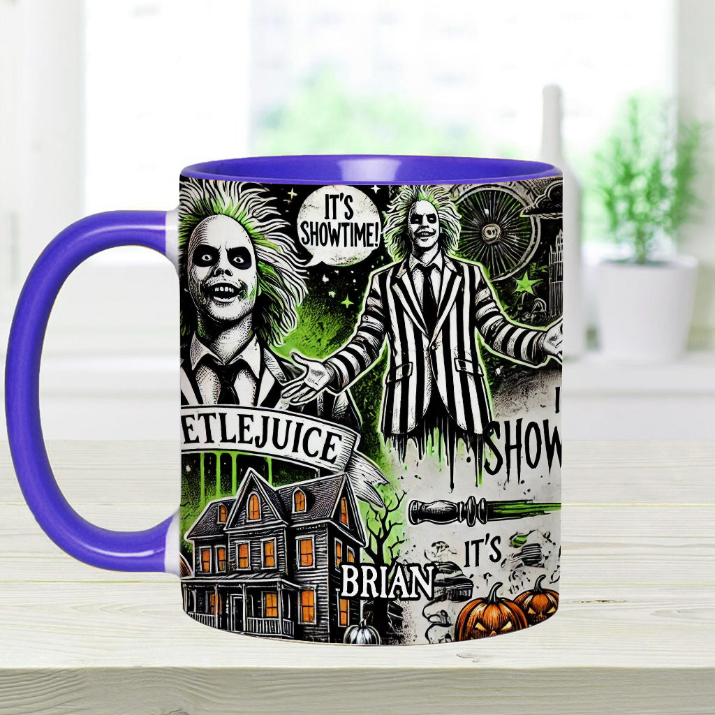 Personalized Halloween Accent Mug Custom Name Gift Idea Accent Mug GradoCreations