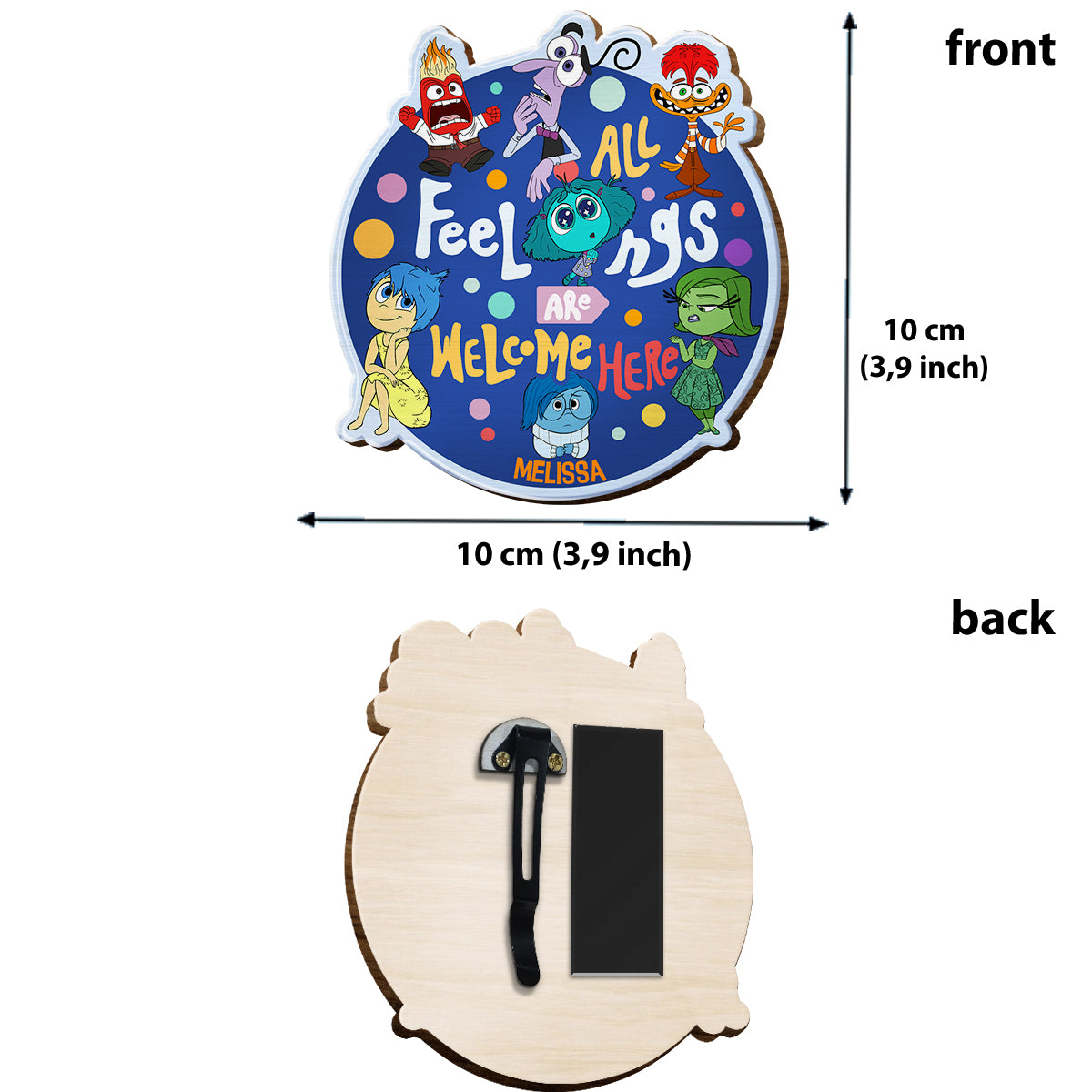 Personalized Shaped Car Visor Clip All Feelings Welcome Gift Shaped Car Visor Clip GradoCreations
