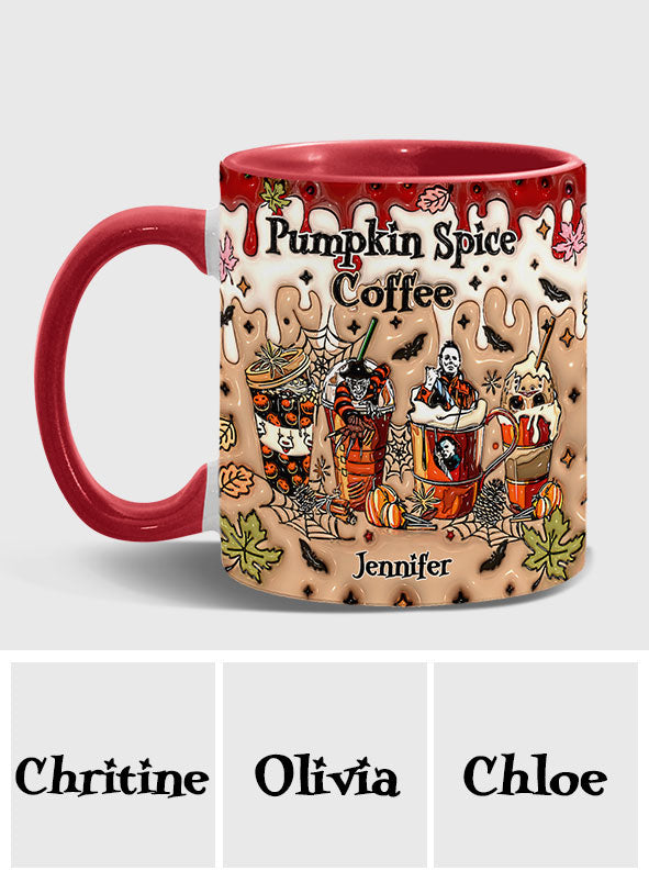 Personalized Pumpkin Spice Latte Accent Mug Custom Name Gift Accent Mug GradoCreations