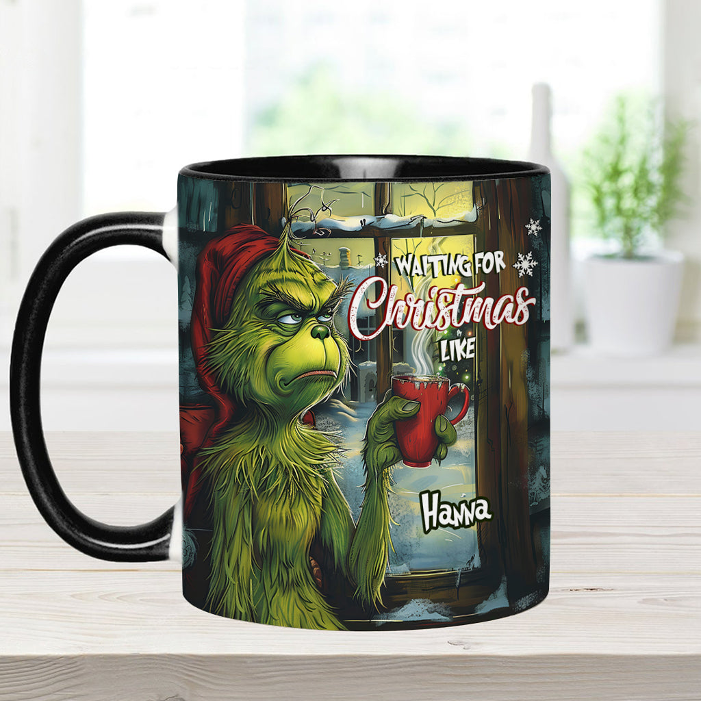 Personalized Grinch Accent Mug Custom Name Christmas Gift Accent Mug GradoCreations