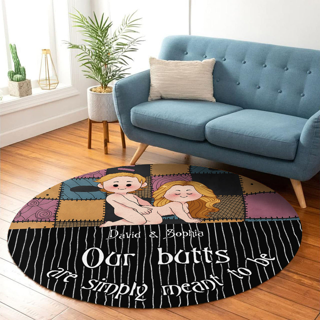 Personalized Round Rug Custom Couple Design Unique Home Decor Round Rug GradoCreations