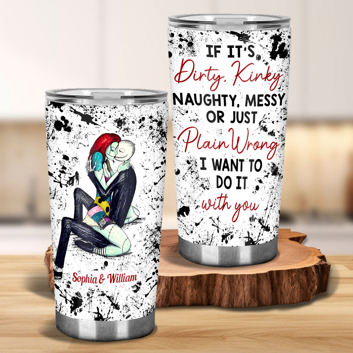 Personalized Nightmare Tumbler Custom Name Gift for Couple Tumbler GradoCreations