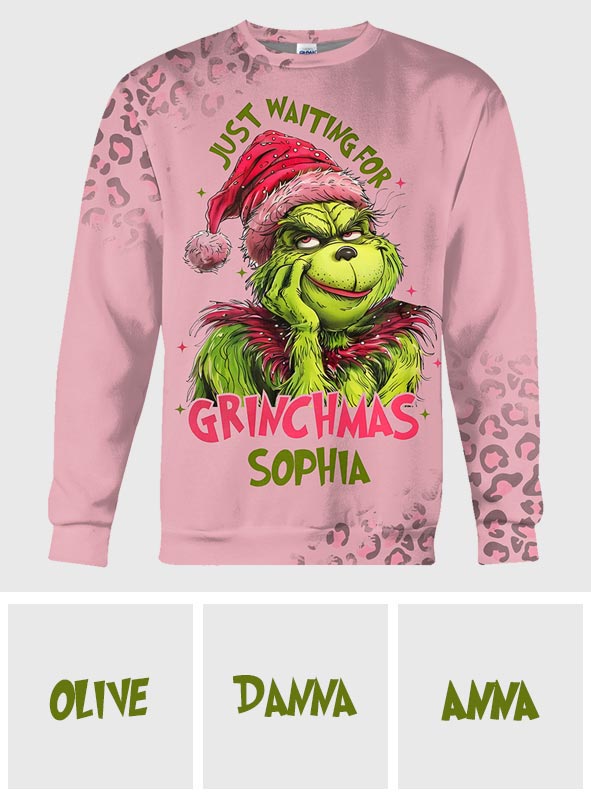 Personalized Grinch Christmas All Over Shirt for Kids with Custom Name All Over Shirt GradoCreations