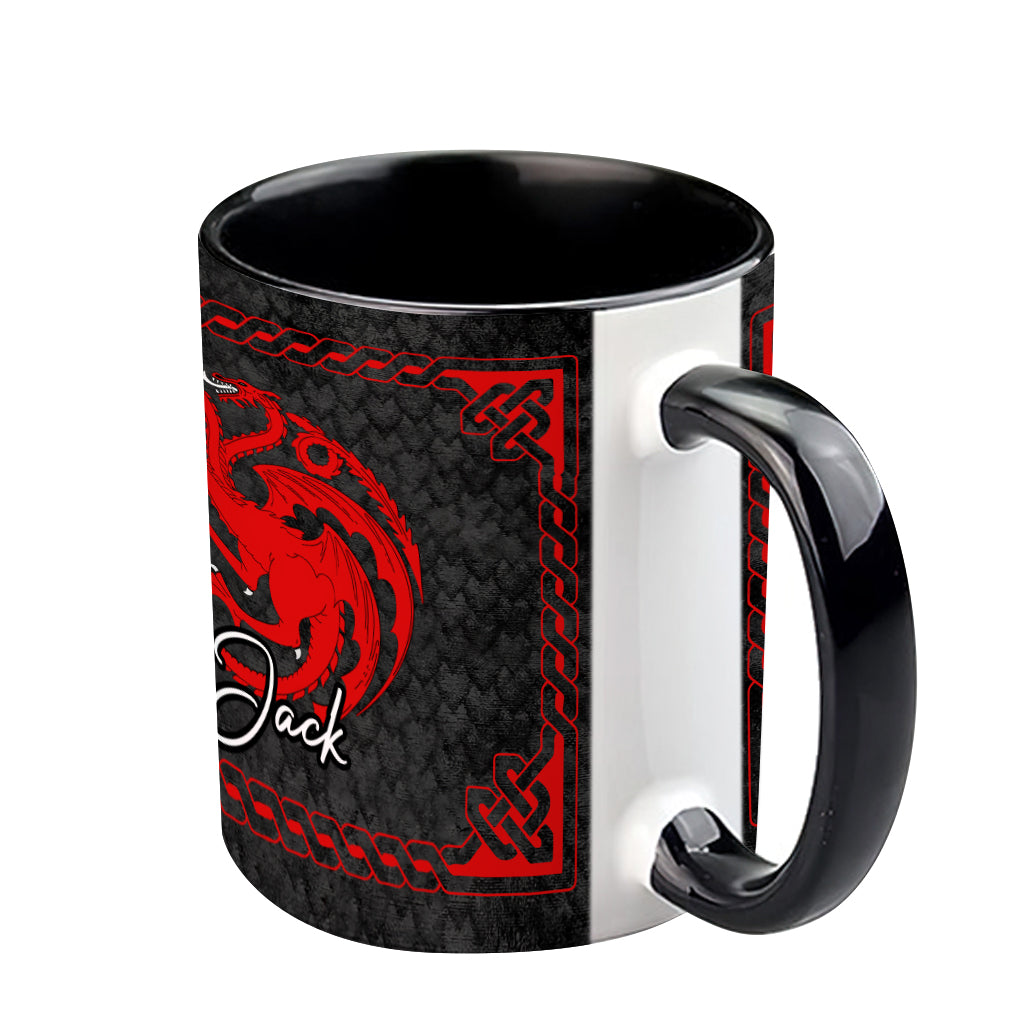 Personalized Accent Mug with Dragon Design for Coffee Lovers Accent Mug GradoCreations