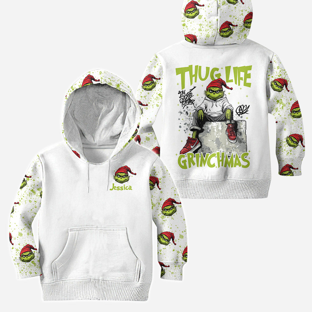 Personalized Grinch Hoodie & Leggings Set Custom Name Gift for Christmas Hoodie & Leggings GradoCreations