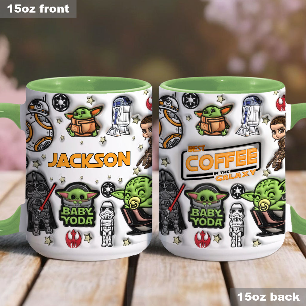 Personalized The Force Accent Mug Custom Name Gift for Star Wars Fans Accent Mug GradoCreations