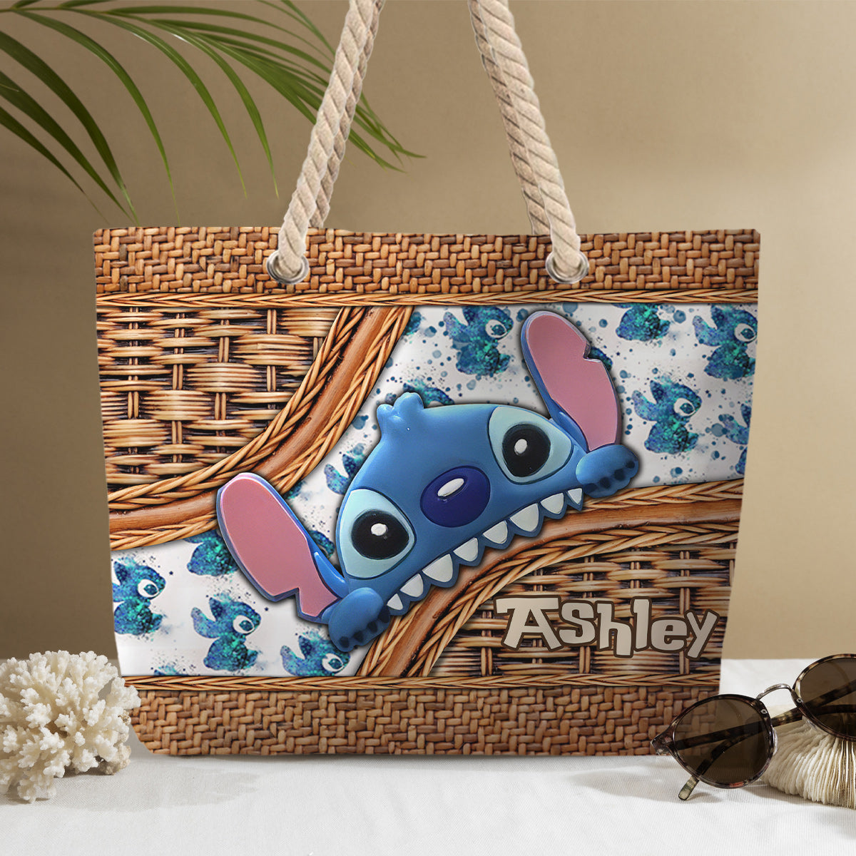 Personalized Canvas Beach Bag with Custom Design for Beach Day Beach Bag GradoCreations