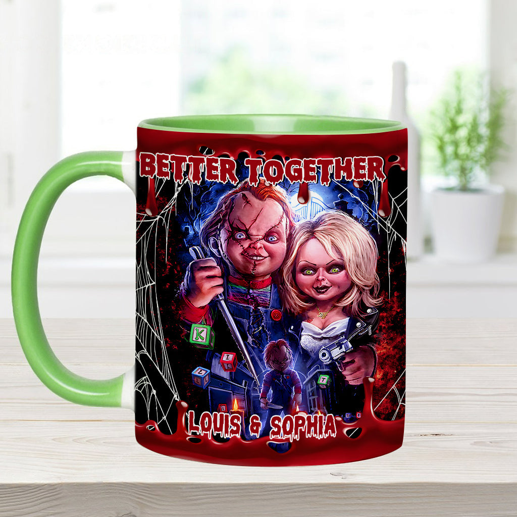 Personalized Chucky & Tiffany Accent Mug Custom Name Gift Accent Mug GradoCreations