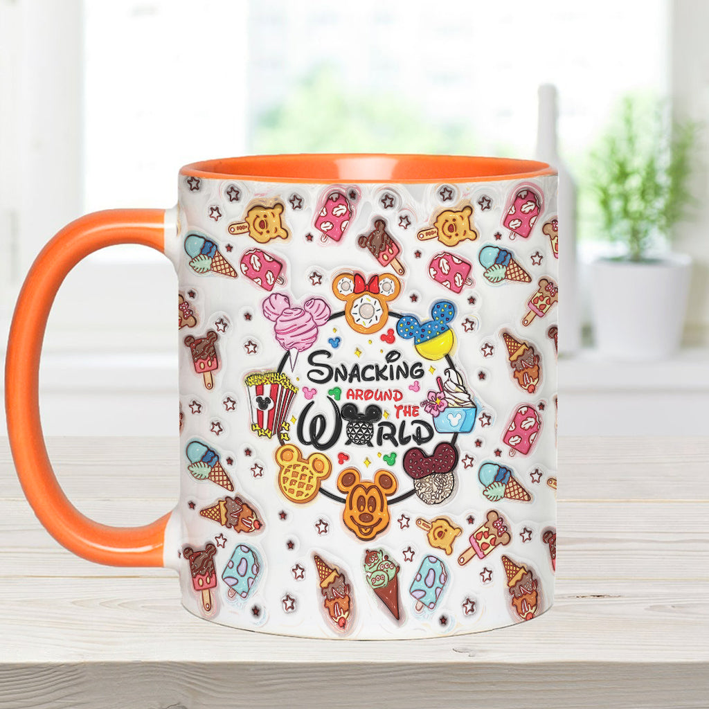 Personalized Snacking Around the World Accent Mug Gift for Mom Accent Mug GradoCreations