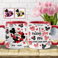 Personalized I Love You Mouse Accent Mug with Custom Names Gift Accent Mug GradoCreations