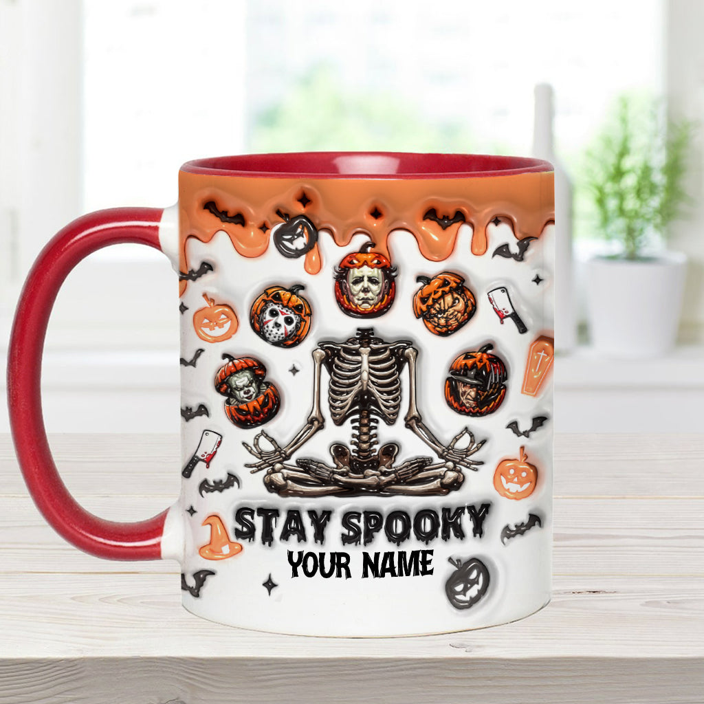 Personalized Stay Spooky Accent Mug Custom Name Gift Accent Mug GradoCreations