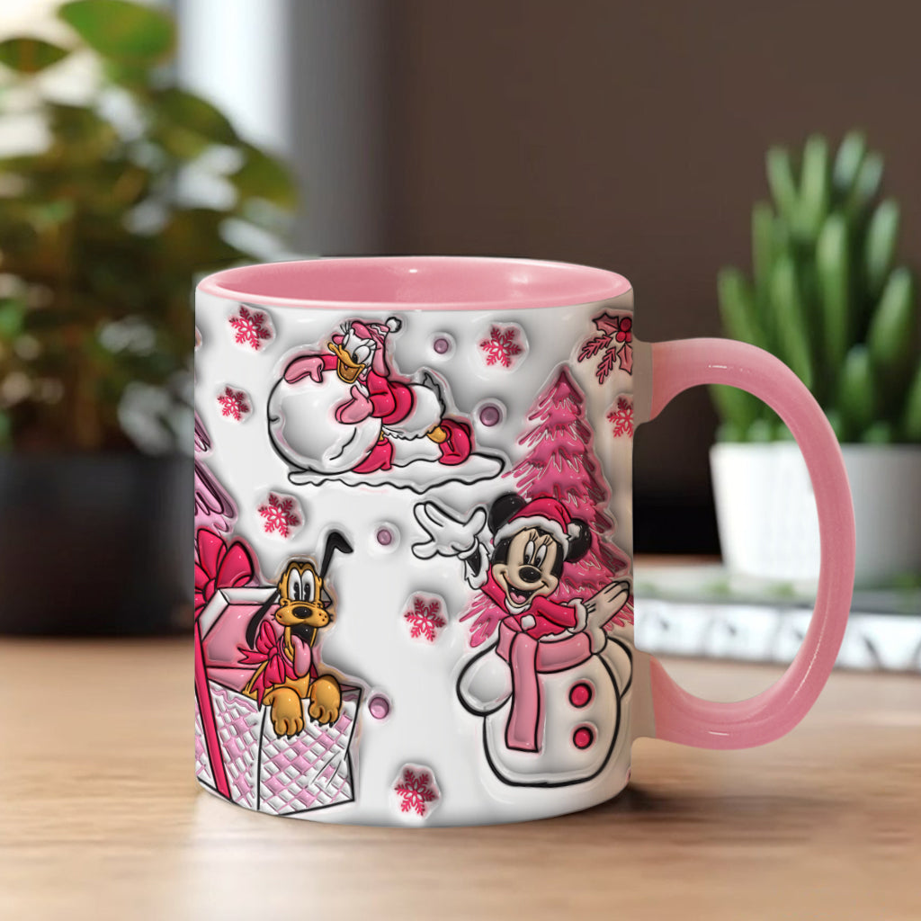 Personalized Christmas Mouse Accent Mug Custom Name Gift Accent Mug GradoCreations