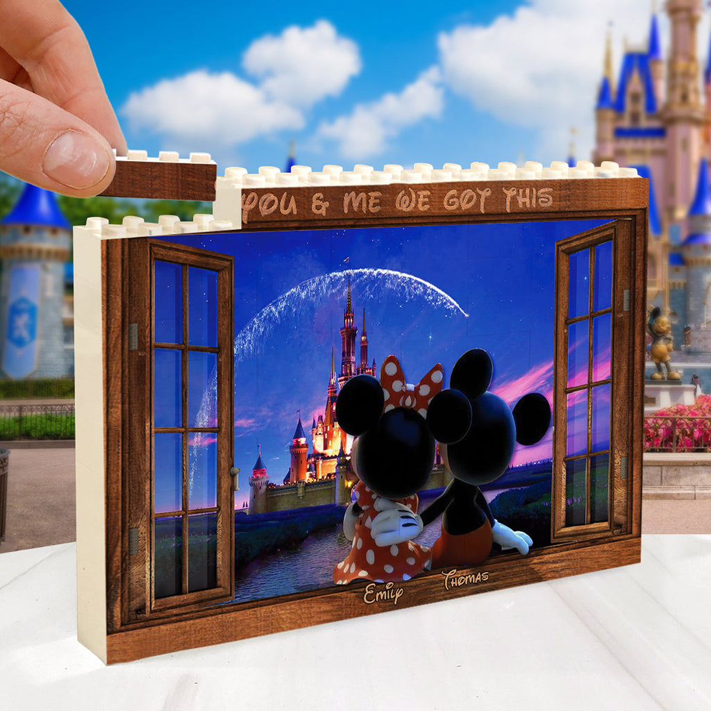 Personalized One-Sided Rectangle Building Brick Blocks for Couples One-sided Rectangle Building Brick Blocks GradoCreations